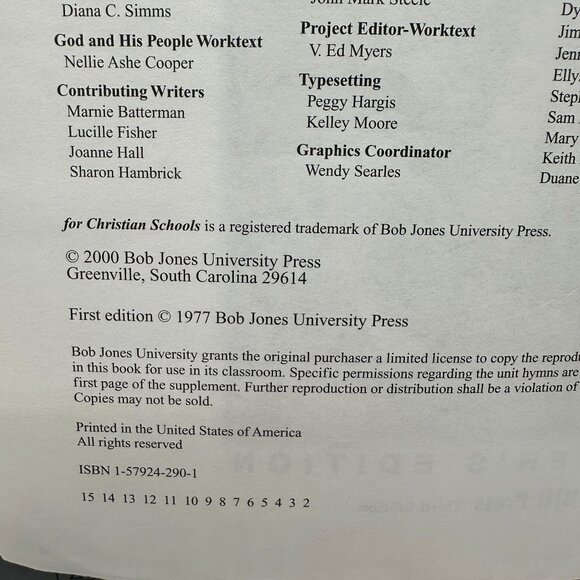 Bible Truths For Christian Schools Teachers Edition God And His People BJU Press - Picture 5 of 5